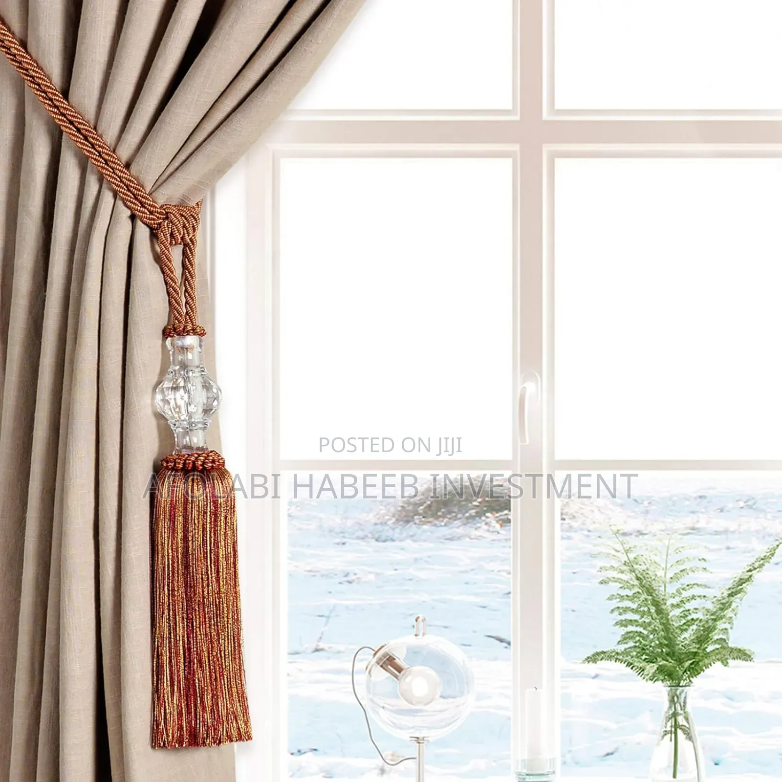 Tassel Long Rope Curtains Tie Back