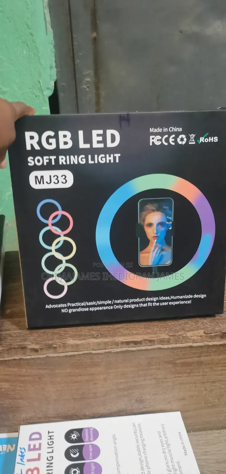 Mini 15 Colors 10inch RGB Led Ring Light Selfie Video Ring Lamp With