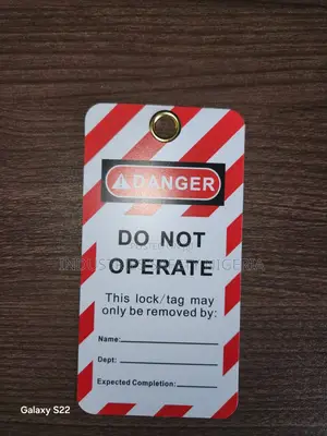 Lockout Safety Tag – Danger, Do Not Energize Or Operate