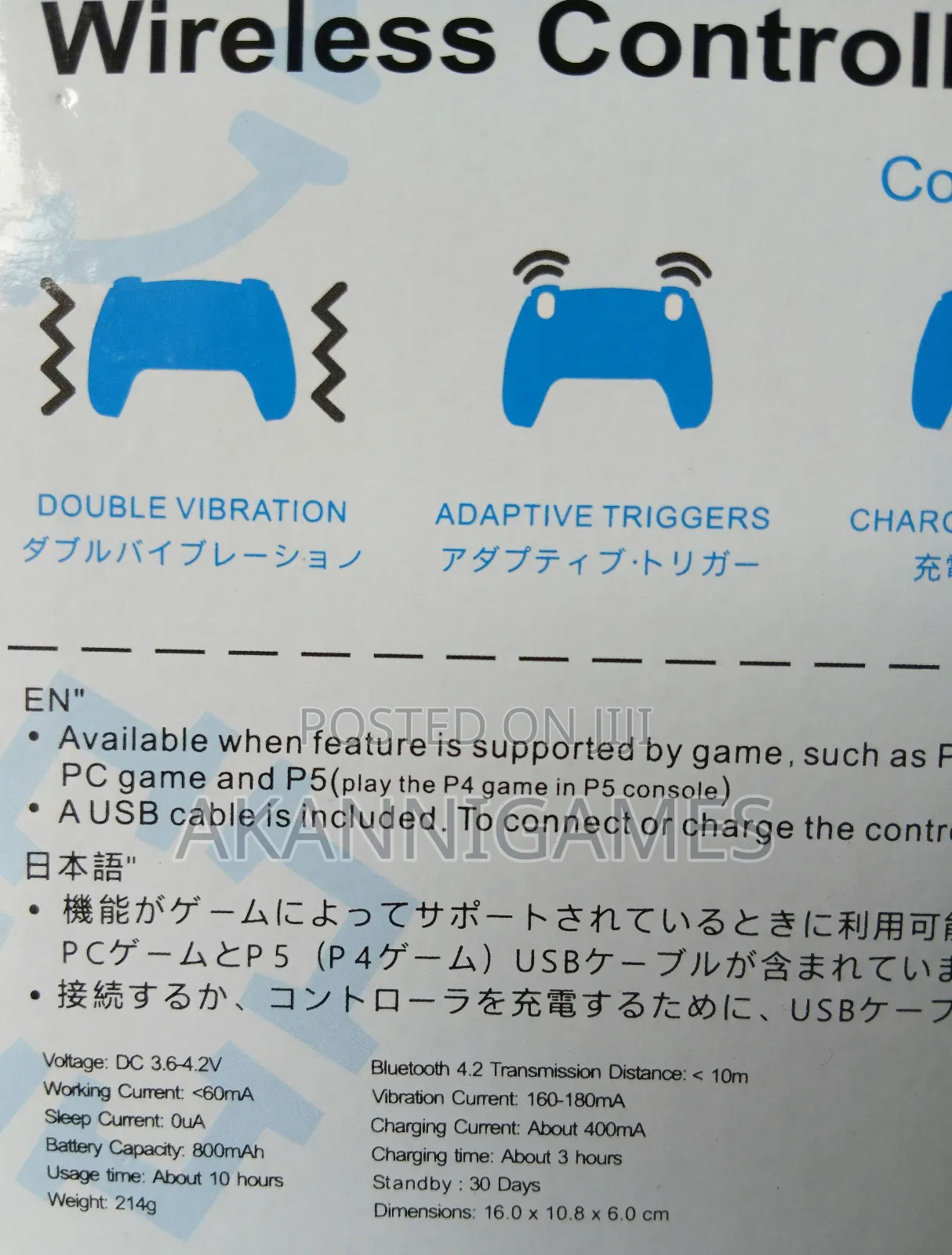 Play-X Wireless Controller for Ps4 PC ( Laptop ) Etc