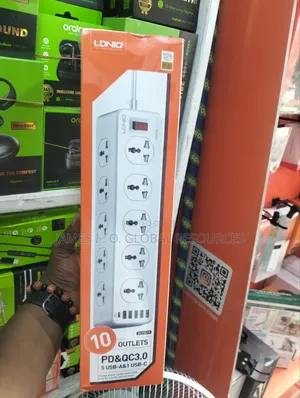 Ldnio Surge Protector Extension 10outlets Pd Qc 3.0,5 Usb-a 1 Usb C