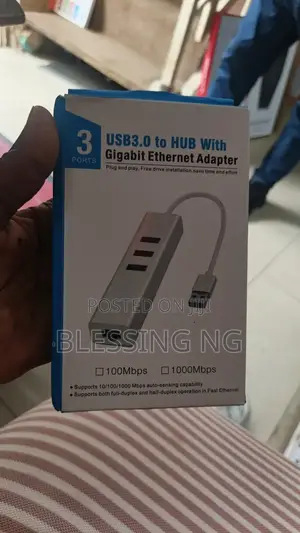 Usb. 3.0 to Hub With Gigabit Ethernet Adapter