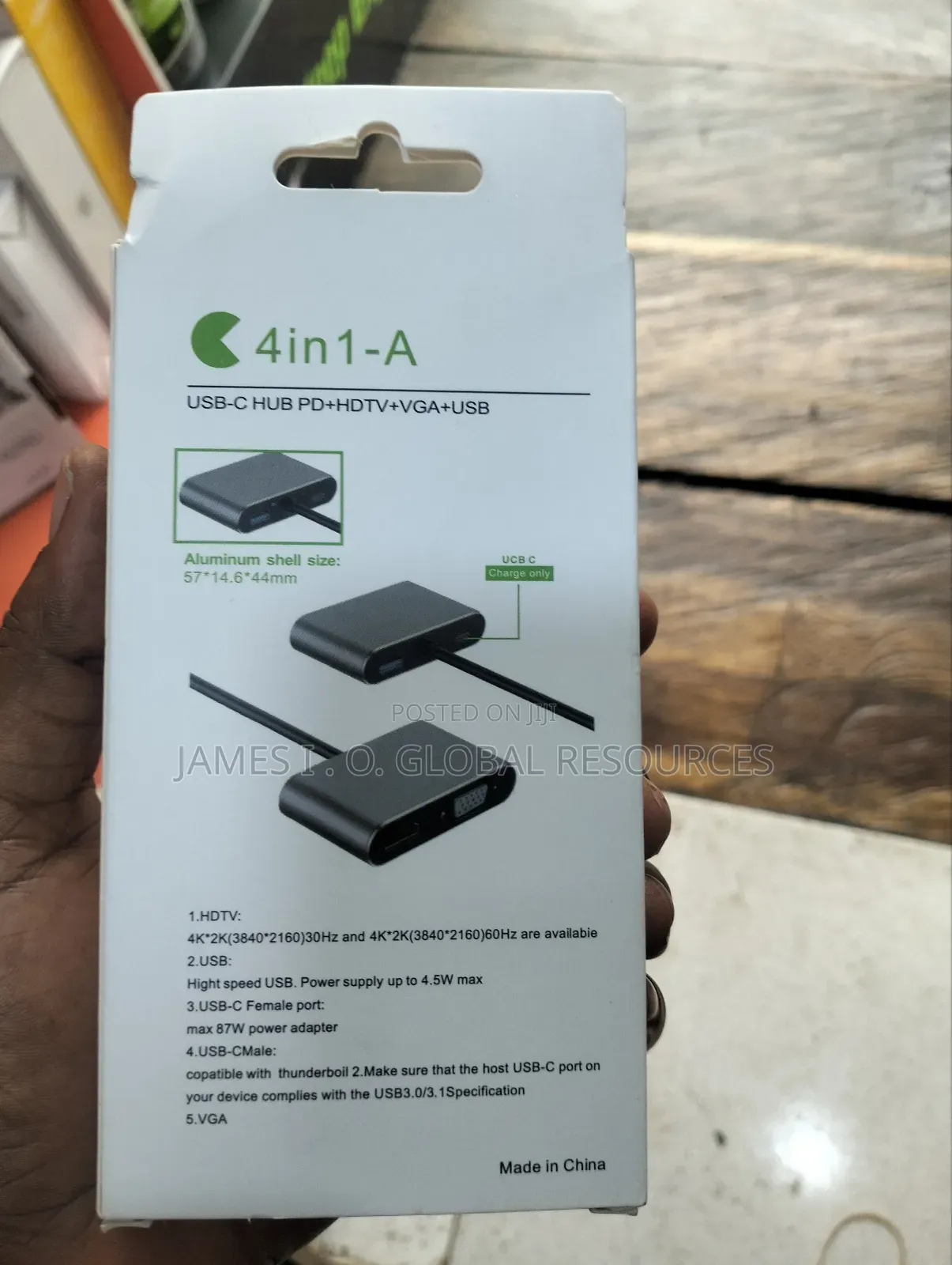 Support Type C Hub 4 in 1