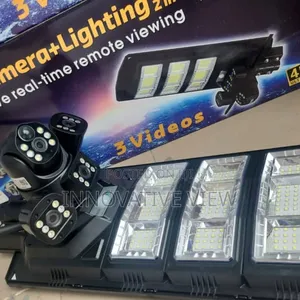 Three Lens CCTV Security Street Light 4g CCTV Camera