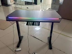 1.4m Electric Height Adjustable Desk With Led Light