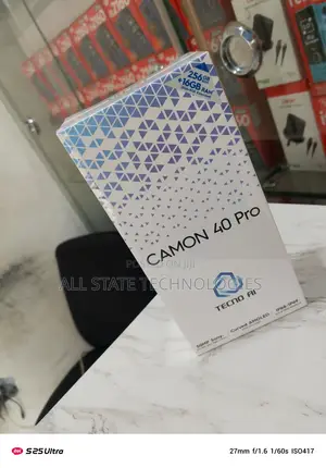 New Tecno Camon 40 Pro 256 GB Black