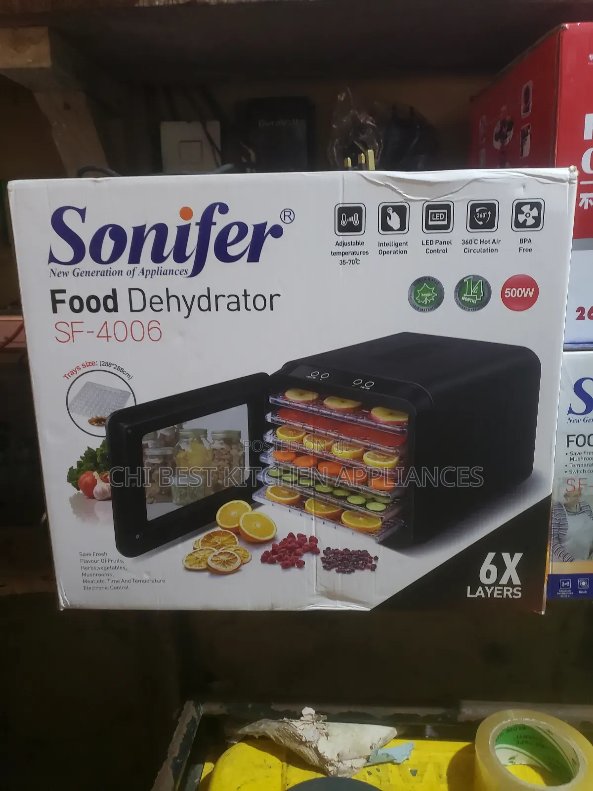 500w Sonifer 6 Layers Food Dehydrator