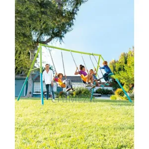Family Quality Outdoor Three Feature Swing Set