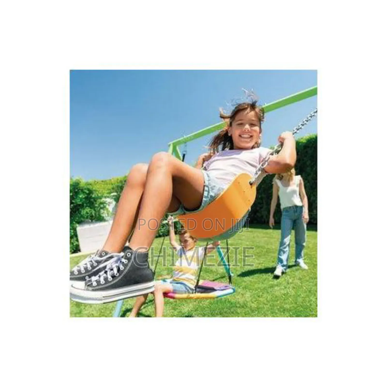 Colourful Swing Set With Bird Nest And A Swing