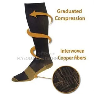 Women Man Unisex Copper Compression Durable Support Socks for Travel