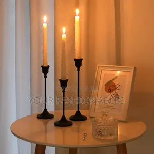 Classic Black Candle Stand Set of Three