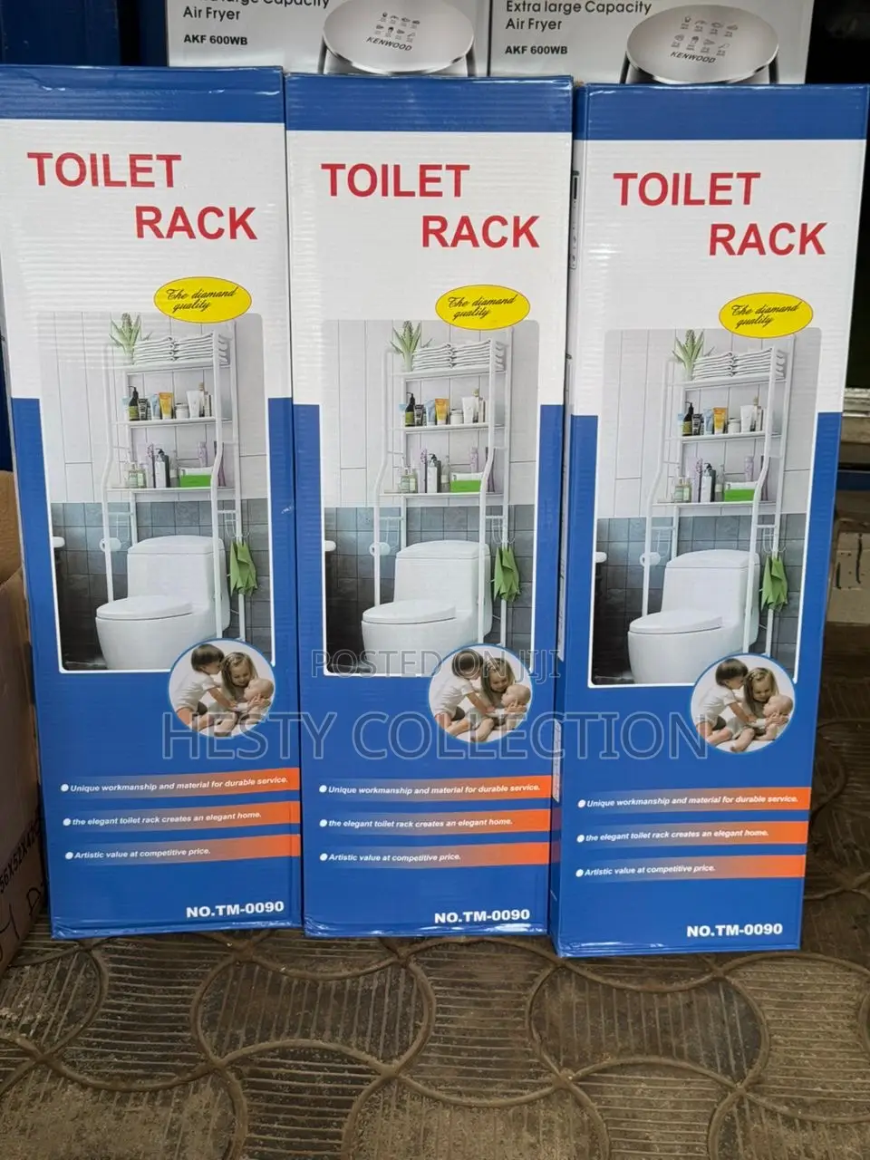 Toilet and Bathroom 3 Steps Rack Hanger