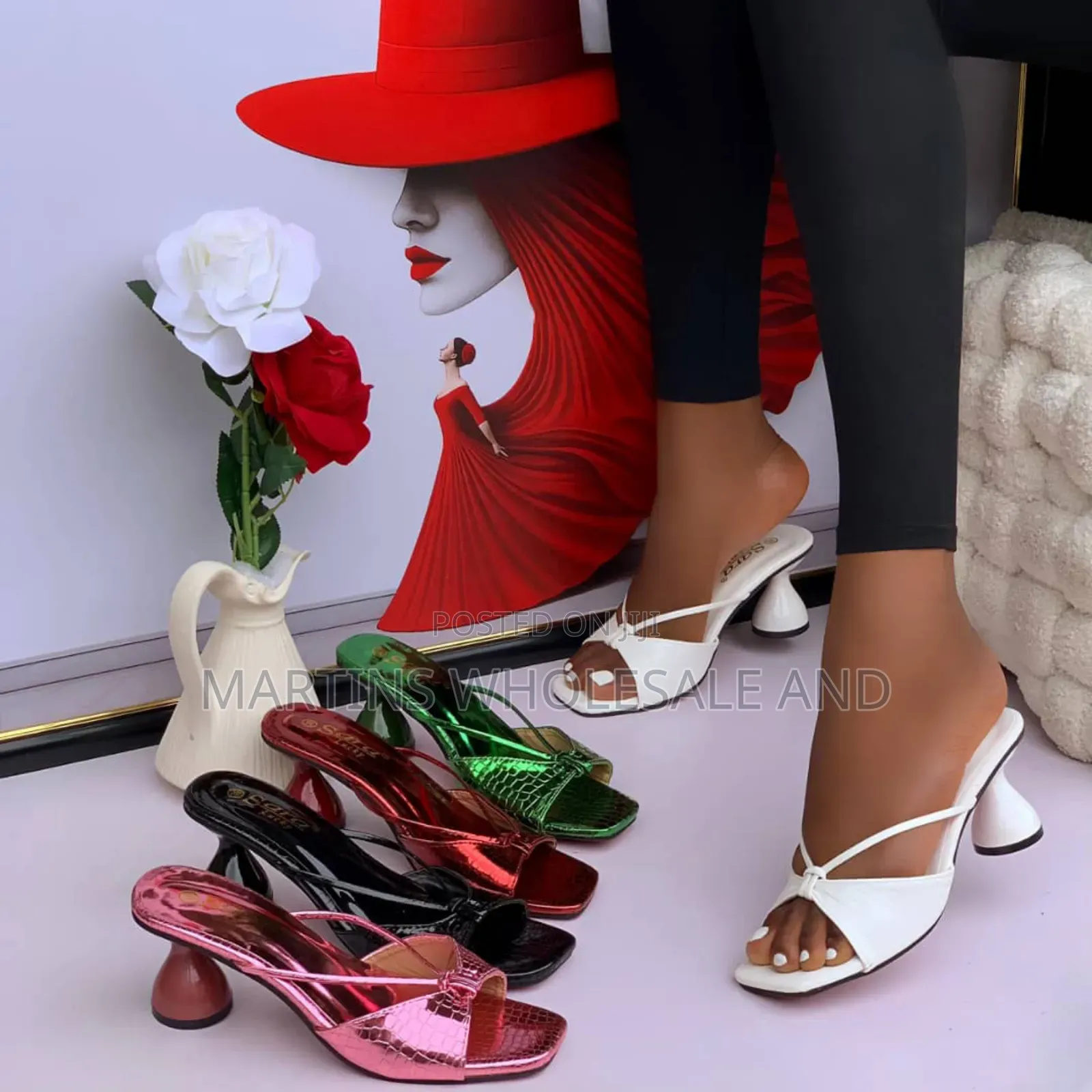 Low-Heeled, Open-Toed Mule Sandals