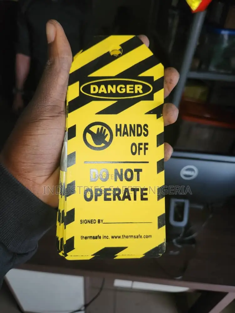 2-sided Loto Caution Safety Tag – Keep Hands Off