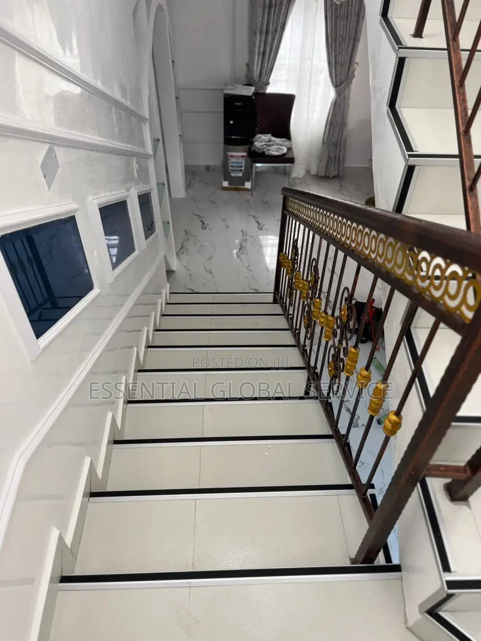 After Laying With Rubber Stair Nosing