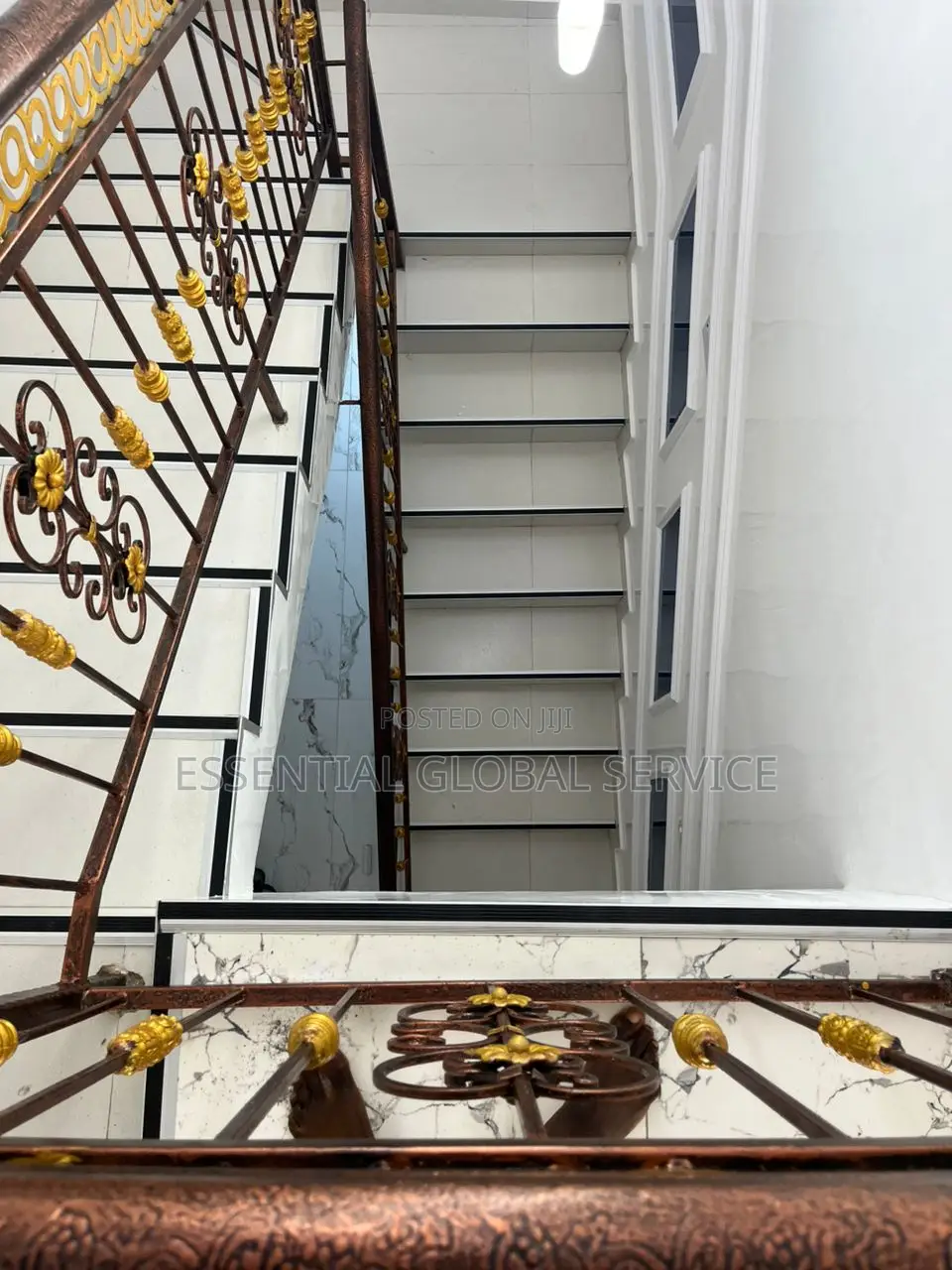 After Laying With Rubber Stair Nosing