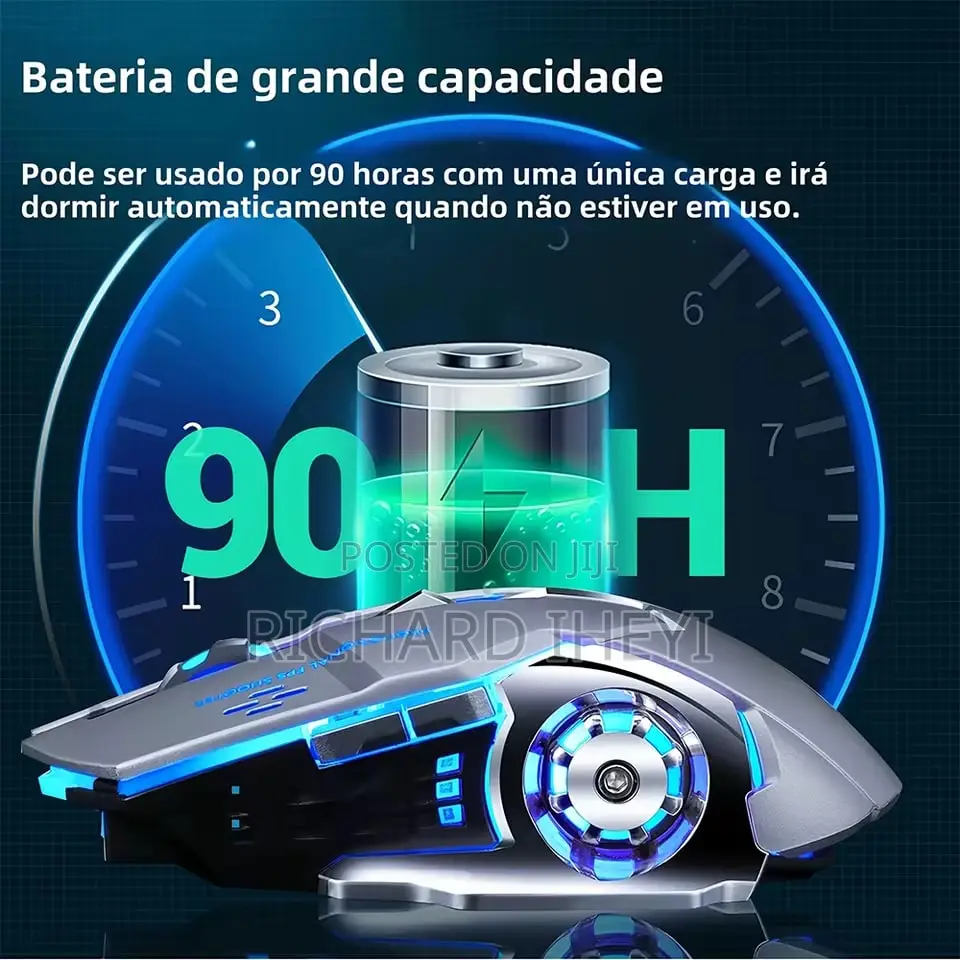 Bluetooth RGB Gaming Mouse – Wireless 2.4g Rechargeable Silent Mouse