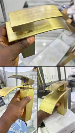Mat Gold Basin Mixer Tap