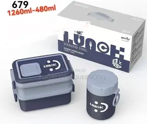 Two Layered Stainless Steel Lunch Box With Extra Cup