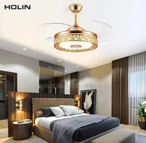 With Bt Mp3, Fan, Remote, Light. Chandelier Light