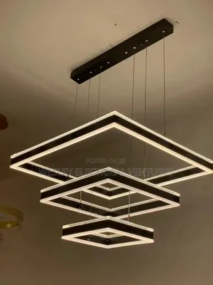 3 Steps Square Shape Chandelier Light