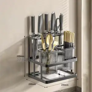 Wall Mounted Kitchen Knife And Cutlery Rack