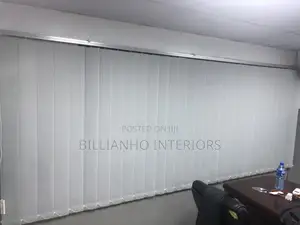 Light Gray Fabric Vertical Blinds