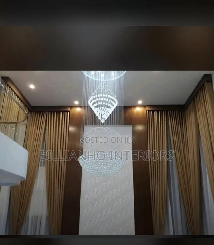 Gold Luxury Quality Curtains With Simple Board