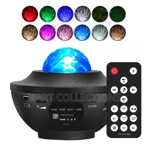 Rotating Star Projection Lamp With Bluetooth Music Remote Control