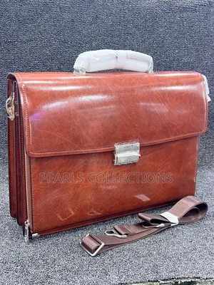 Original Mont Blanc Light Brown Leather Bags