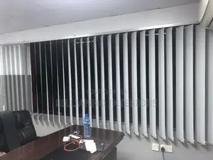 Light Gray Fabric Vertical Blinds