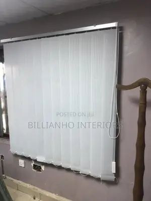Light Gray Fabric Vertical Blinds