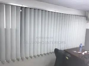 Light Gray Fabric Vertical Blinds