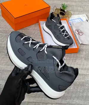 Big Classic Hermes Ash Color Sneakers Shoe