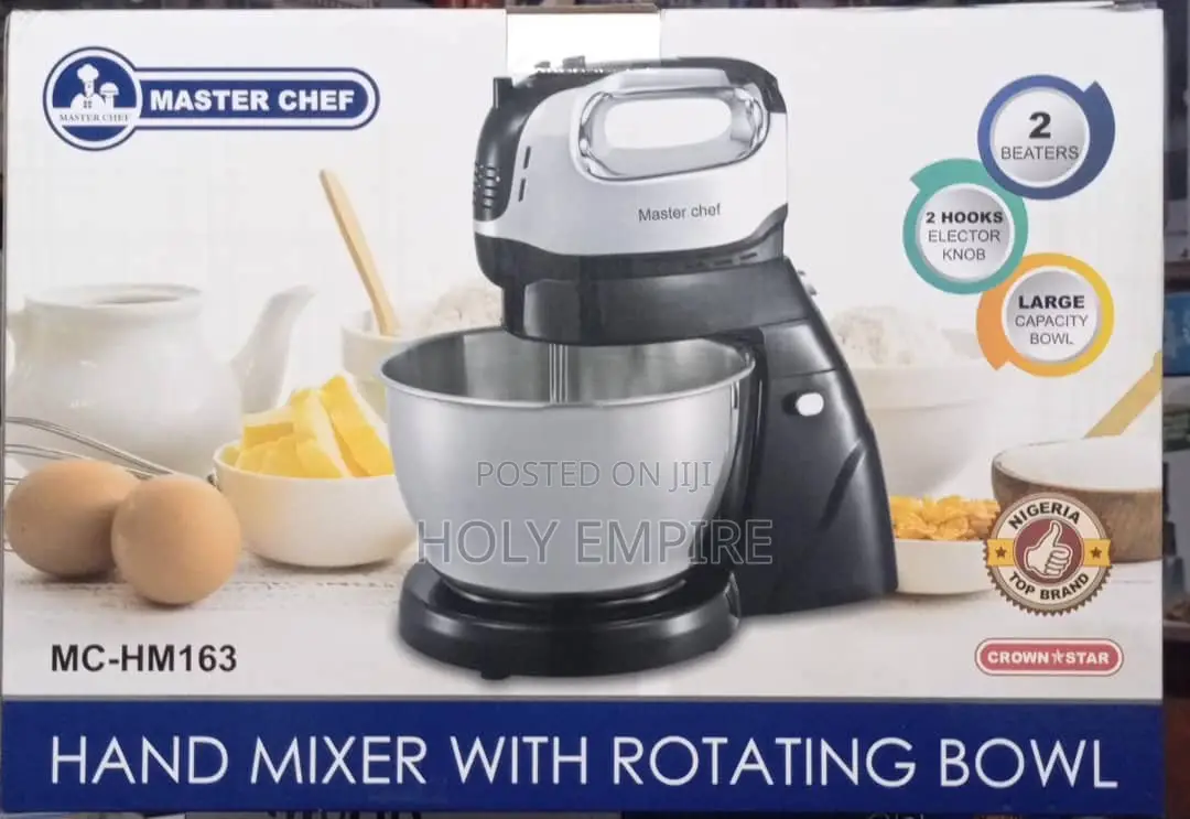 Master Chef Hand Mixer With Rotating Bowl