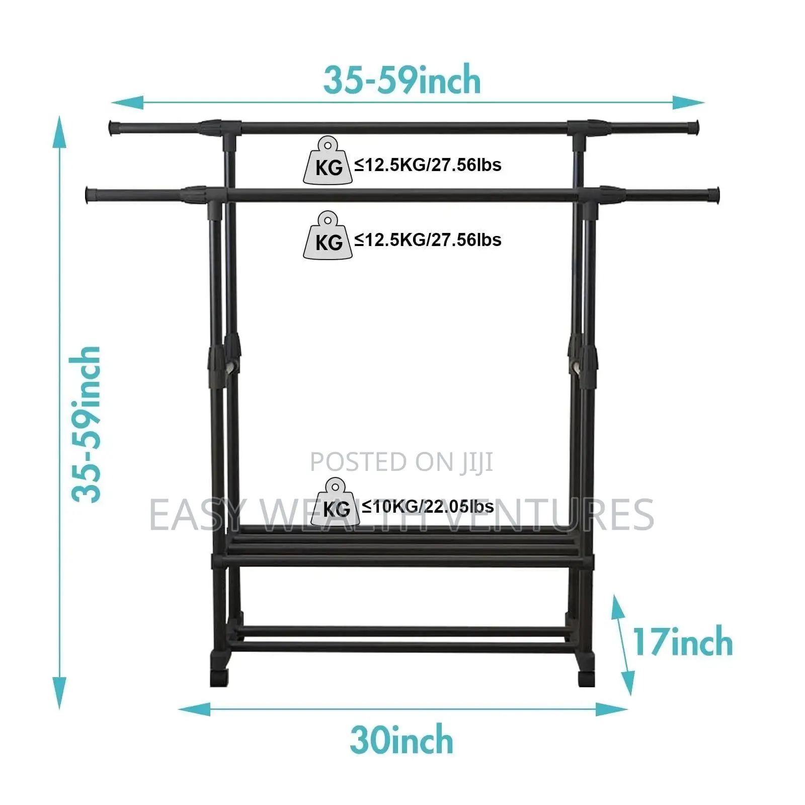 Wheeled Floor-Standing Clothes Hanger, Clothes Hanger