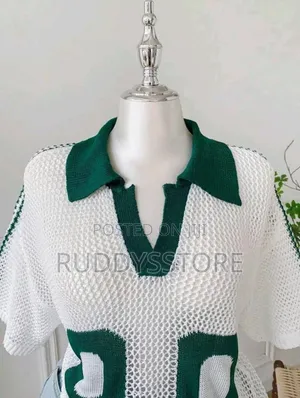 Women’S Knitted Jersey Top | Effortless Chic Numbered Top