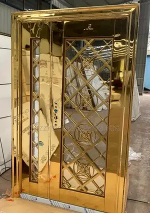 Gold Stainless Tampered Glass Door 7ft by 4ft