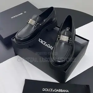 Dolce Gabbana Quality Luxury Men Genuine Leather Shoe