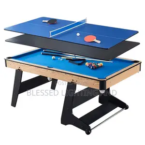 Modern 6ft 3in1 Foldable Snooker Board Indoor Use Multi-Functional