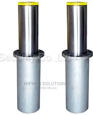 Manual Hydraulic Rising Bollards Stainless Steel Electrically Operated