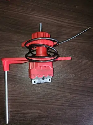 Universal Valve Clamp Lockout With Blocking Arm And Cable