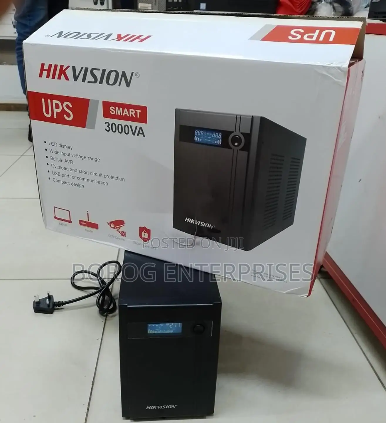 Hikvision 3000va, 1800w Ups-Ds-Ups3000
