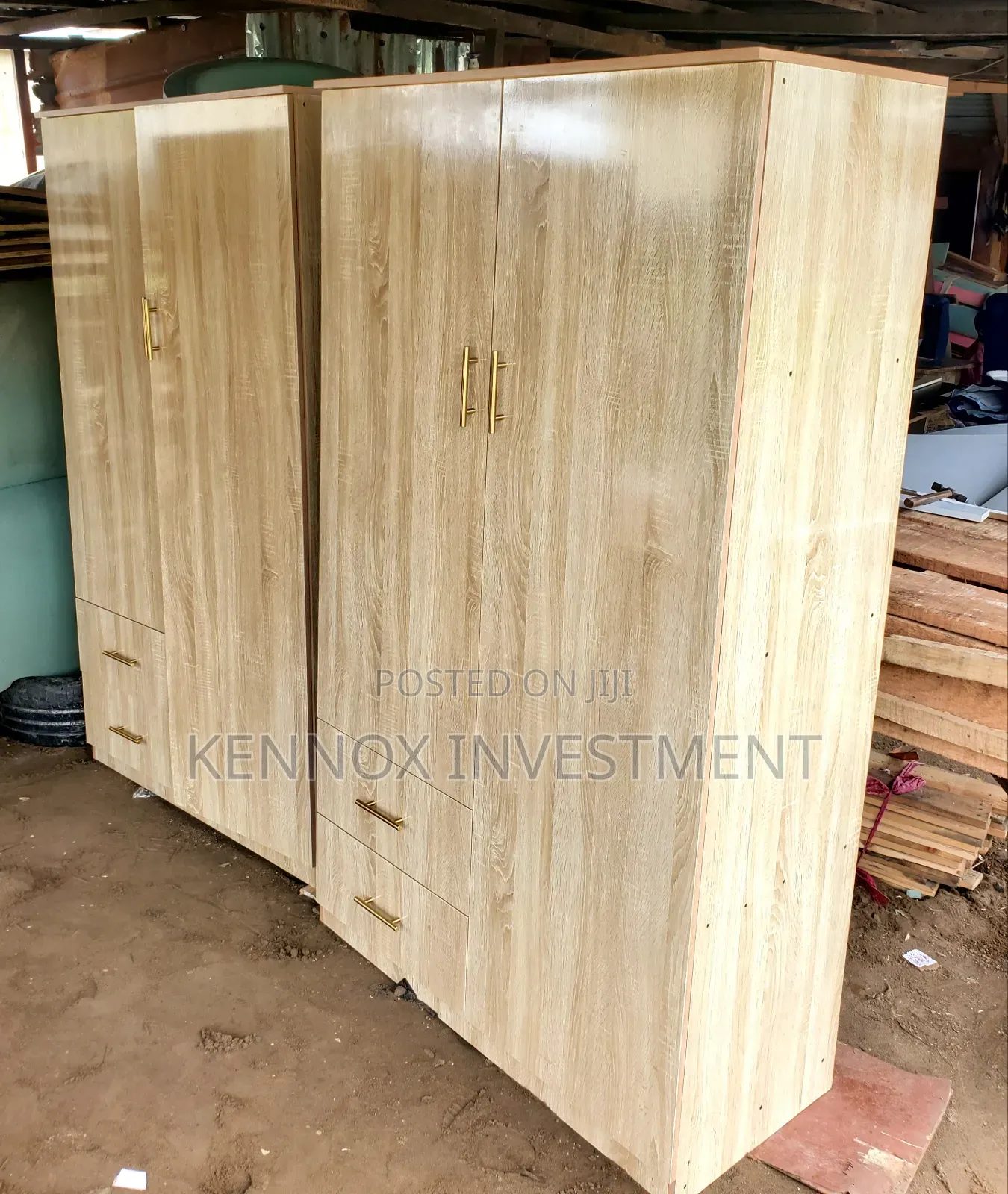 2 Doors Solid Plywood Wardrobe