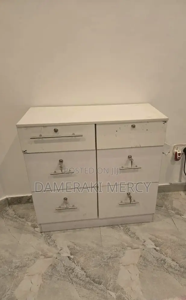 6 Drawer’S Compartments MDF Chest Console - White