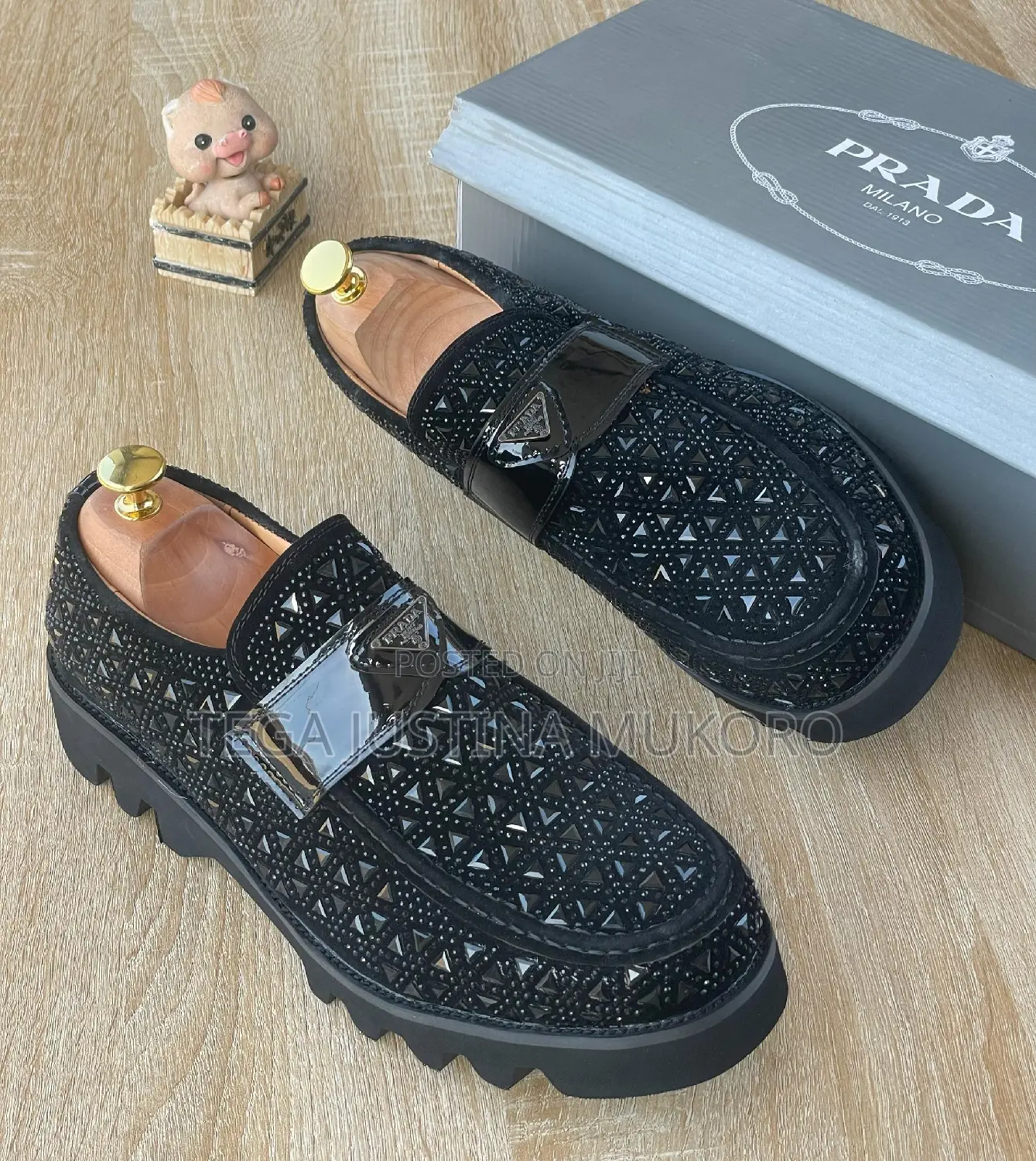 Prada Men's Studded Flat Shoes