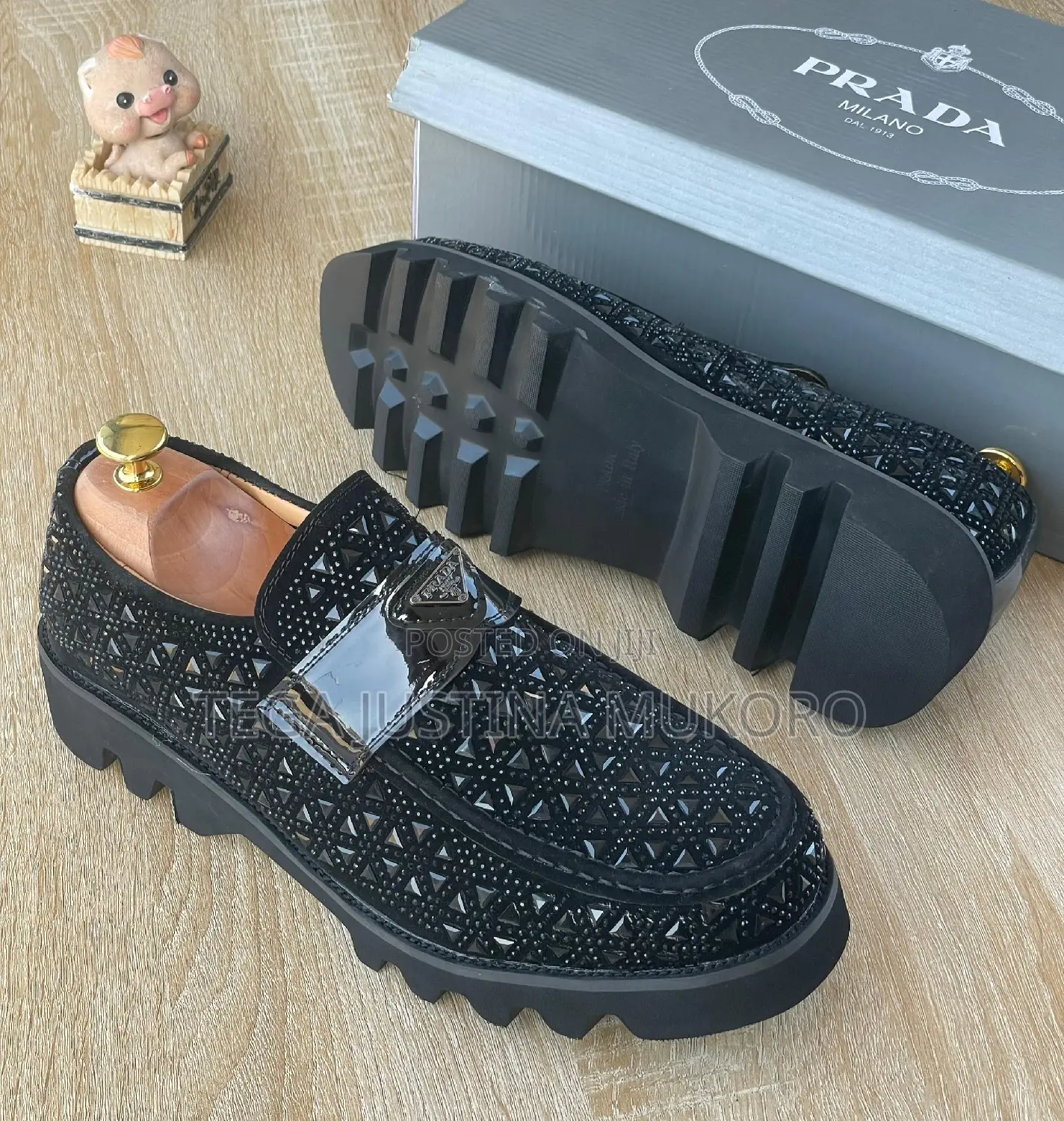 Prada Men's Studded Flat Shoes