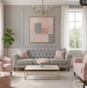 5seater Custom Made Sofa +Ottoman an Center Table Can Come in Colors