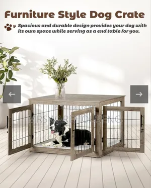 Dog Crate Furniture, 32 Inch Medium Dog Crates With Bed Mat