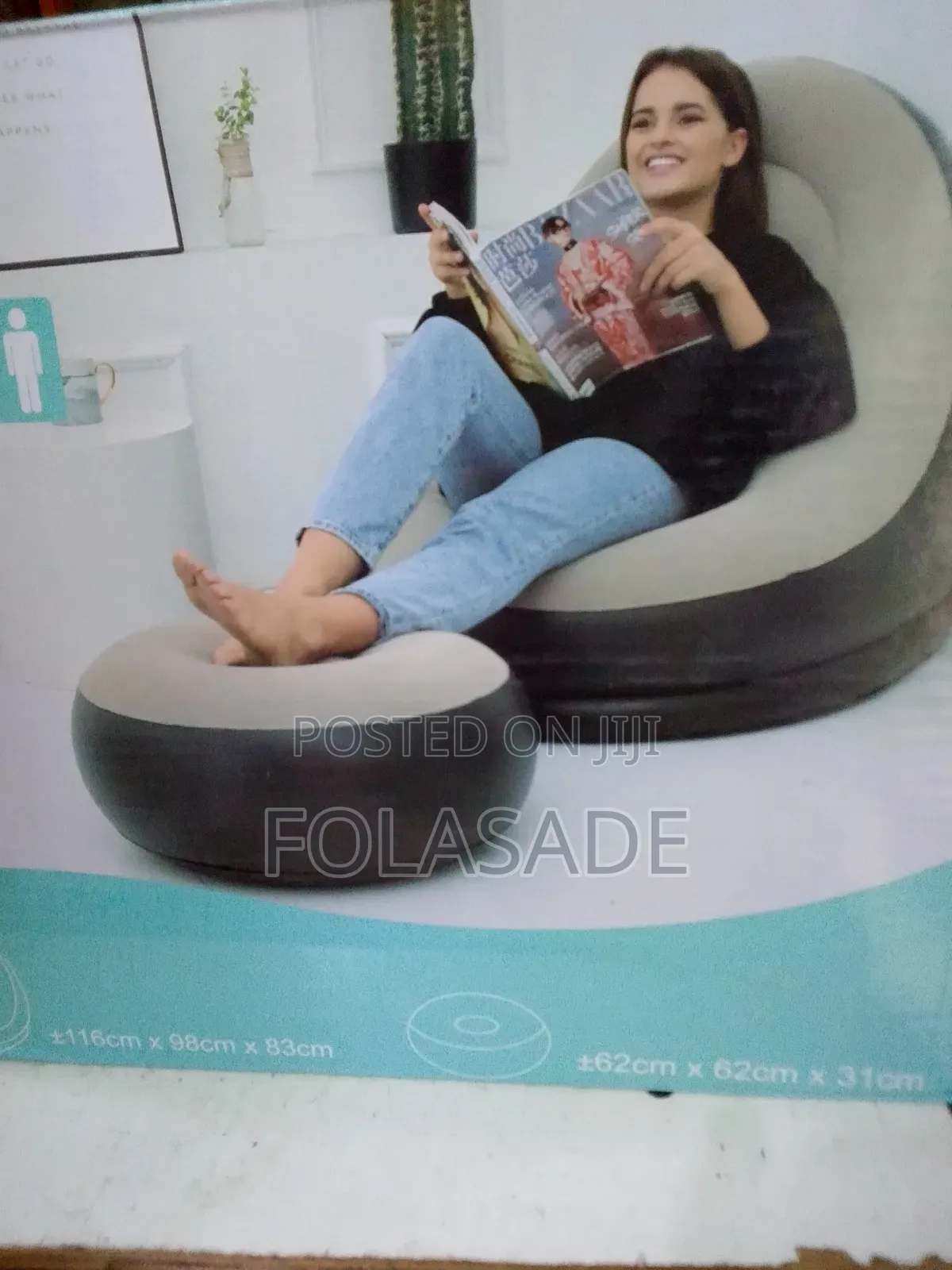 Inflatable Lounge Chair With Footrest